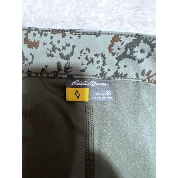 Eddie Bauer Womens Floral Print Skirt Size 18 Nylon Spandex Blend Machine Washab - Picture 4 of 7